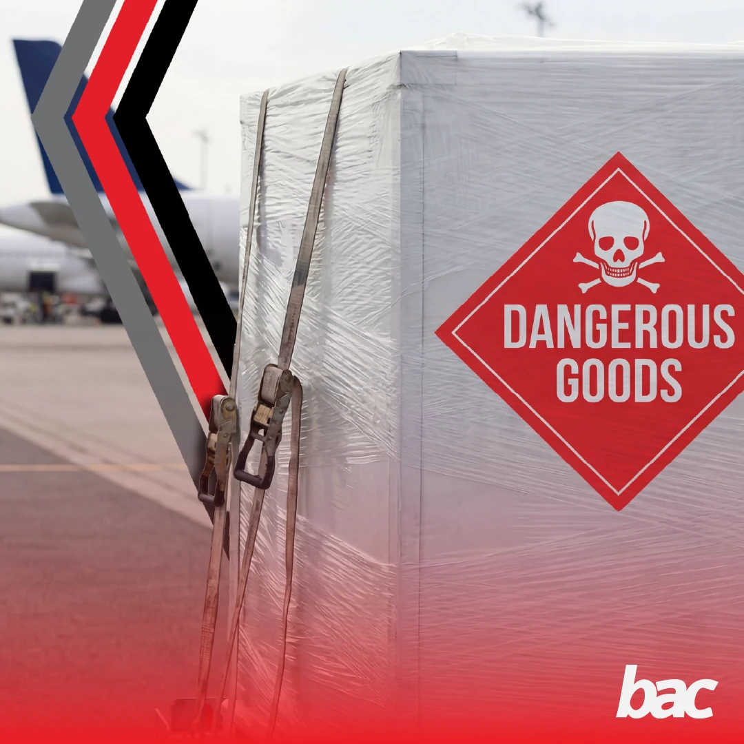 Dangerous goods cargo prepared for air freight transport