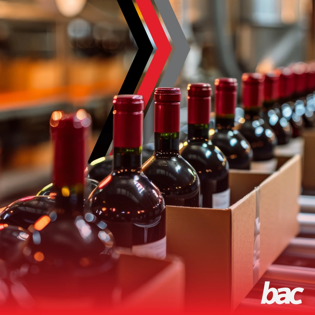 Liquor bottles packed for regulated transport and logistics handling